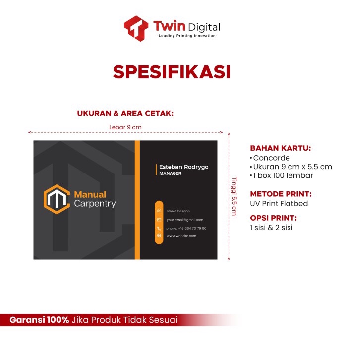 

Cetak Kartu Nama Concorde White - 1 sisi