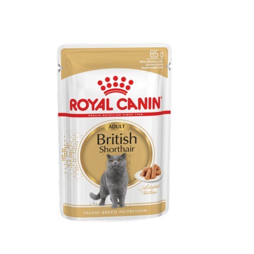 Royal Canin British Shorthair Adult Pouch 85gr - Makanan Basah Kucing