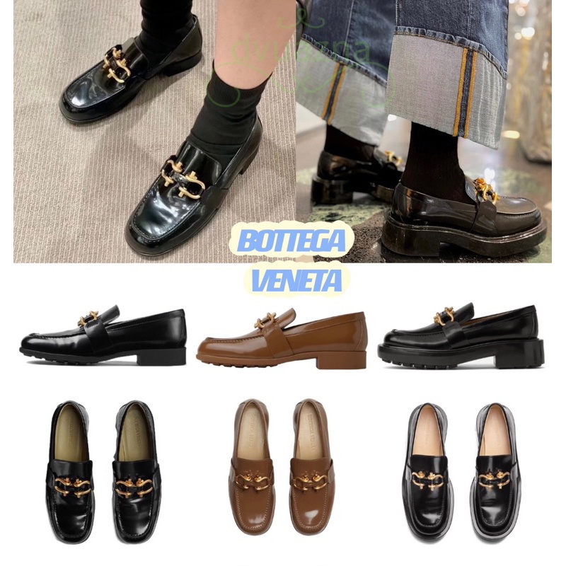 100% new and authentic brand BOTTEGA VENETA/BV fashion LOAFER leather shoes