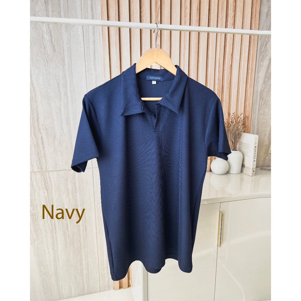 Cupachino Polo Shirt Slim Fit Warna Navy