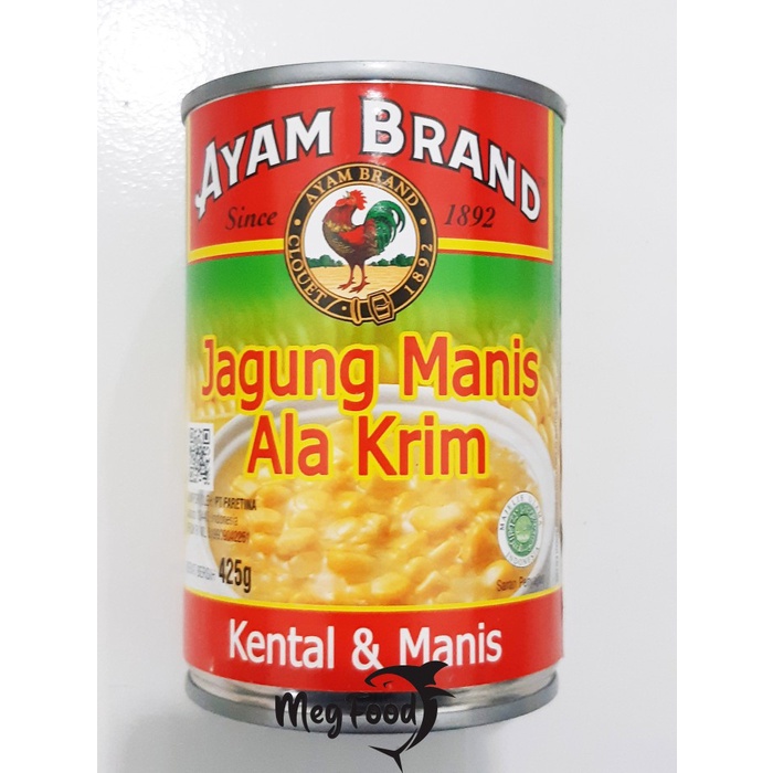 

Jagung Manis Krim Kaleng|Sweet Corn Cream Style Ayam Brand 425g