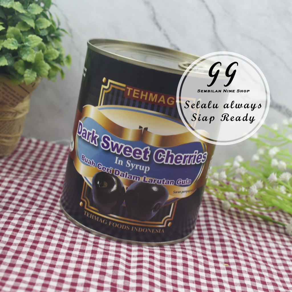 

TEHMAG DARK Sweet CHERRIES in Syrup 850 Gram Ceri Hitam cherry