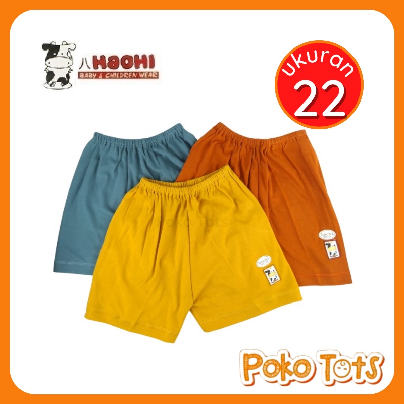 Hachi Celana Pendek Size 22 Warna Bold Celana Bayi dan Anak Segi Polos Warna-Warni JB