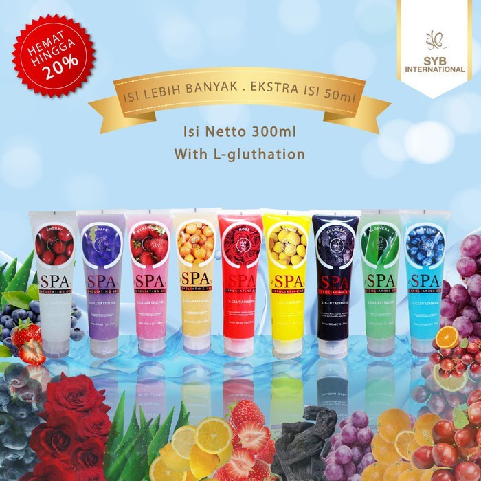 SYB Body Spa Peeling Exfoliating gel BPOM Perawatan Badan Kulit Foam