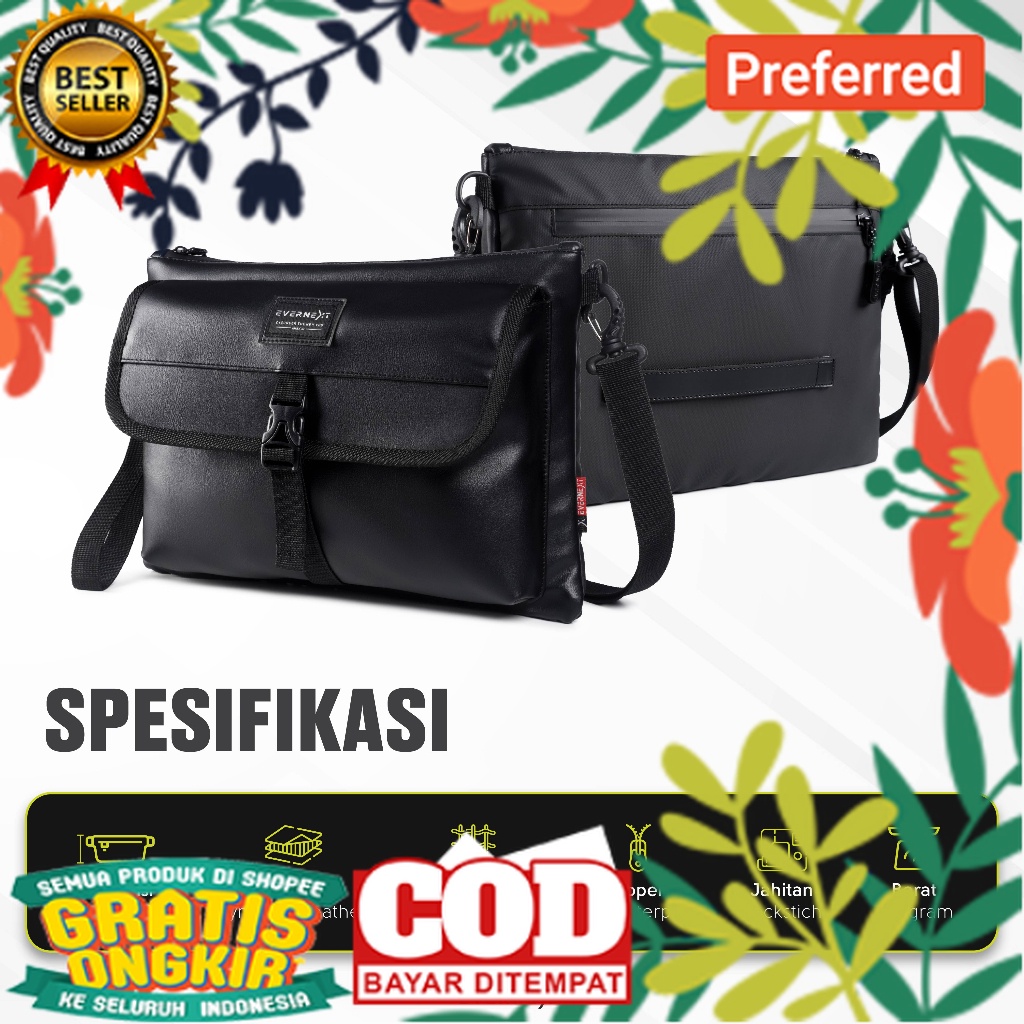 Evernext - Tas Selempang Pria Waterproof Sling Bag Eizen Anti Air Clutch Bag Pria Hand Bag Pria Tas 