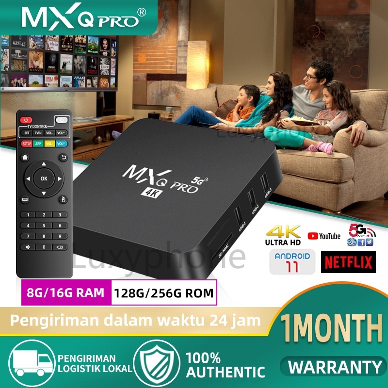 Android TV Box 16g+256g Mxq Pro 4k 5g Stb Android TV Box Ram 8gb/16gb Smart TV Full Root Unlock