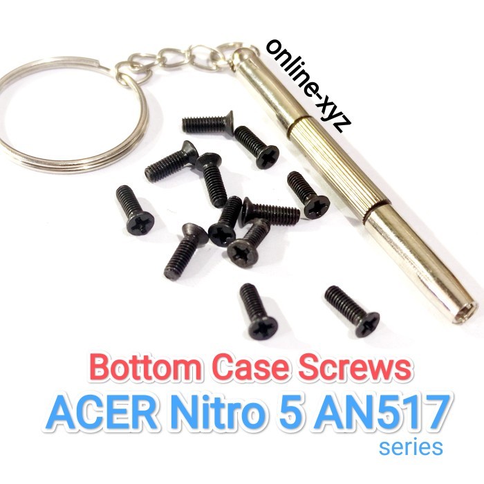baut mur sekrup casing ACER Nitro 5 AN517 51 52 53 54 55 56 57 58 59 nitro5 intel amd ryzen core i5 