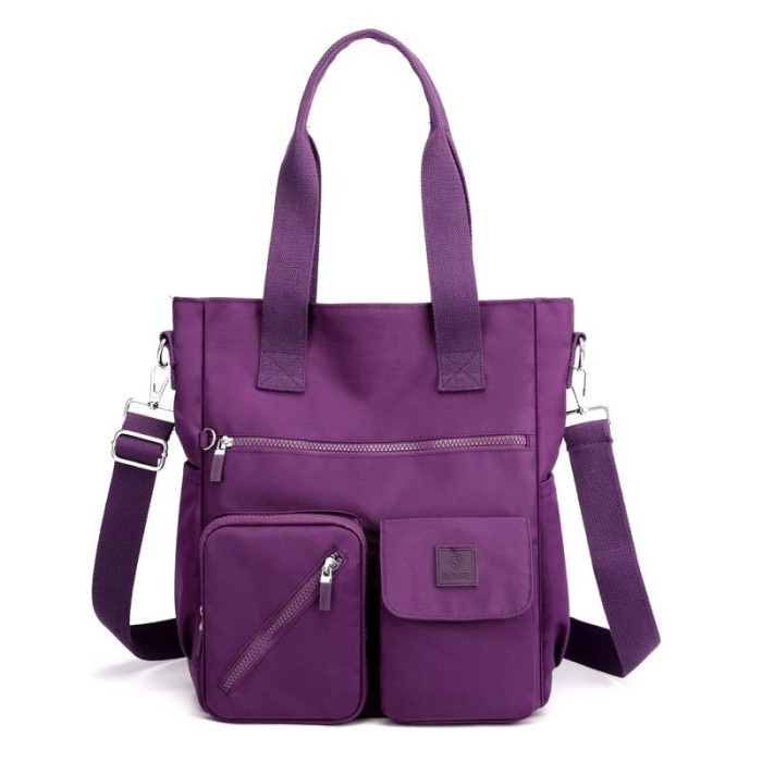 Tas selempang wanita multifungsi tote bag handbag bagus - Suoyate 1090 - Violet