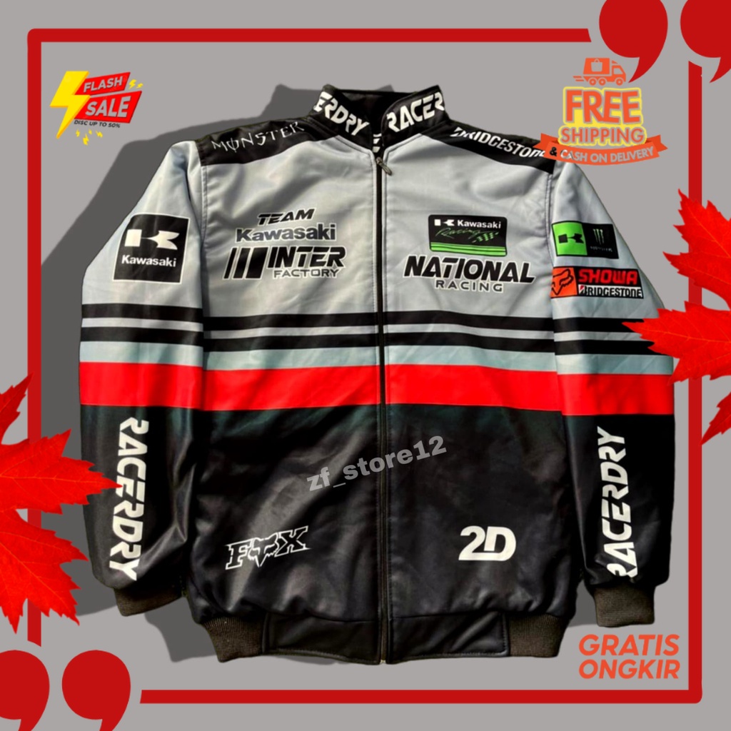 OUTFIT JKT48 TERBARU NEW ERA //Jaket Sunmori Team Kawasaki Internasional Jaket Racing Jaket Pria Jak