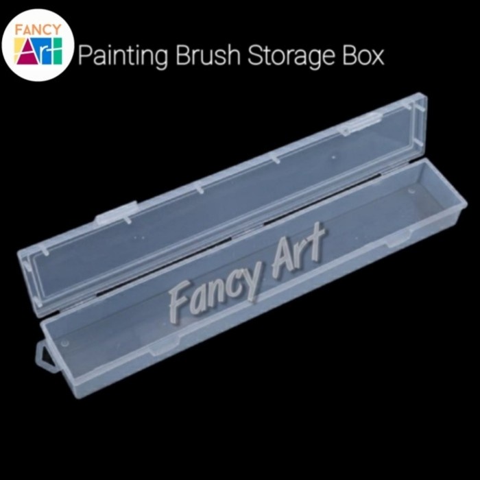 

[[ JS - BEST SELLER ]] Painting Brush Storage Box / Kotak Simpan Kuas Lukis - Cat - Pensil - Tutup Bening
