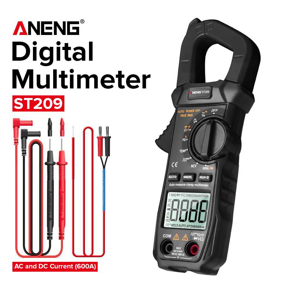COD ANENG Digital Multimeter Voltage Tester Clamp ST209 / multimeter digital paket lengkap otomatis 