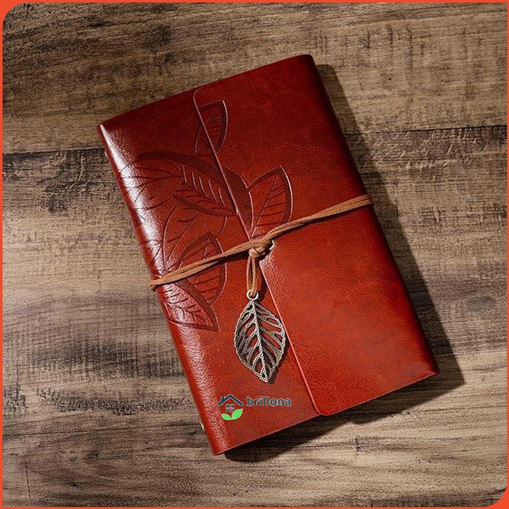

BESTOYARD Buku Catatan Binder Kulit Notebook Retro Leaf Cover - B-606