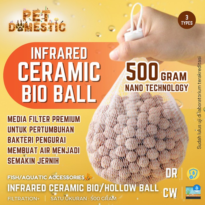 CERAMIC BIO BALL / MEDIA FILTER AQUASCPAE BIO BALL / HOLLOW BALL