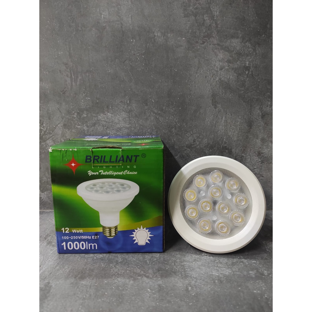 LAMPU SPOTLIGHT LED PAR30 12 WATT - BRILLIANT - PUTIH