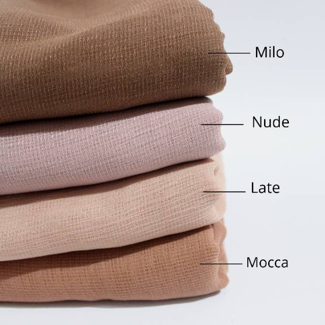 HIJAB SEGIEMPAT UMAMA CORN SKIN LASERCUT JILBAB INSTAN SCRAF POLOS - MILO