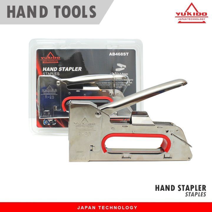 

Staples Tembak R23 Gun Tacker Stapler Staples Perekat Powerfull YUKIDO isi staples 8mm dan 6mm