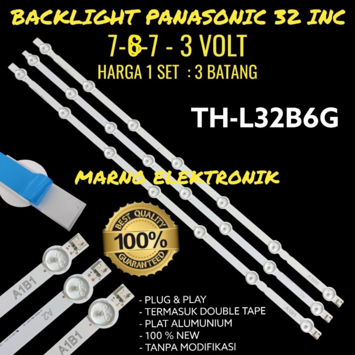 PART LAMPU BL BACKLIGHT LED TV PANASONIC 32IN TH-L32B6G THL32B6G TH L32B6G