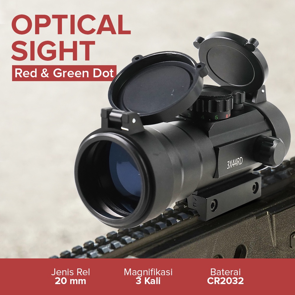 [Bayar di Tempat] Bushnell Red Green Dot Laser Gun Optical Sight Mount Rifle