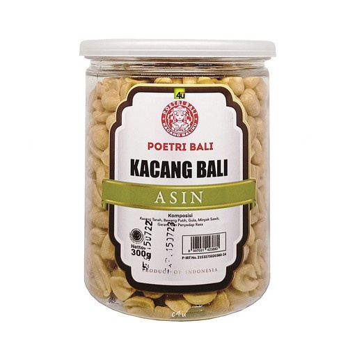 

Poetri Bali Kacang Bali rasa Asin Toples 300 gr - Putri Bali Kacang