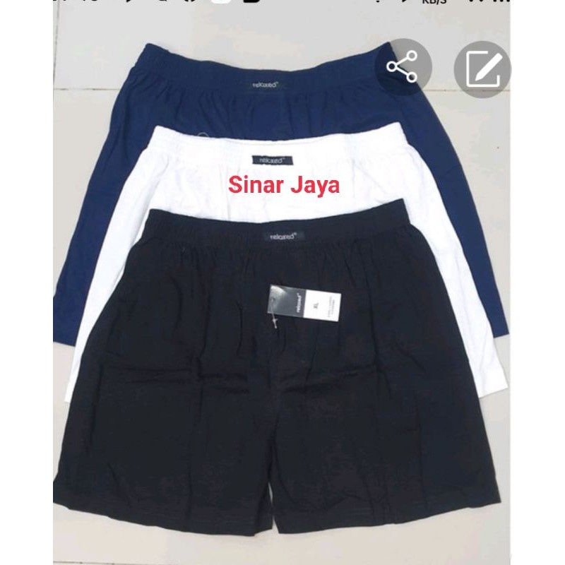 CELANA BOXER PRIA ,BAHAN KATUN Combed  100% Z3000s , Kancing Variasi M-XXXL