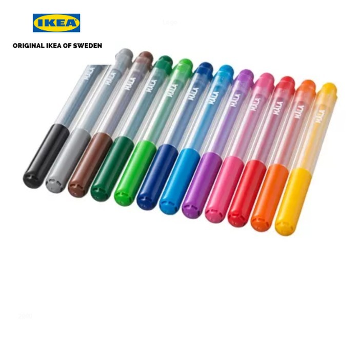 

1Set 12pcs Pena Tinta Pulpen Spidol Papan Tulis Aneka Warna Lengkap