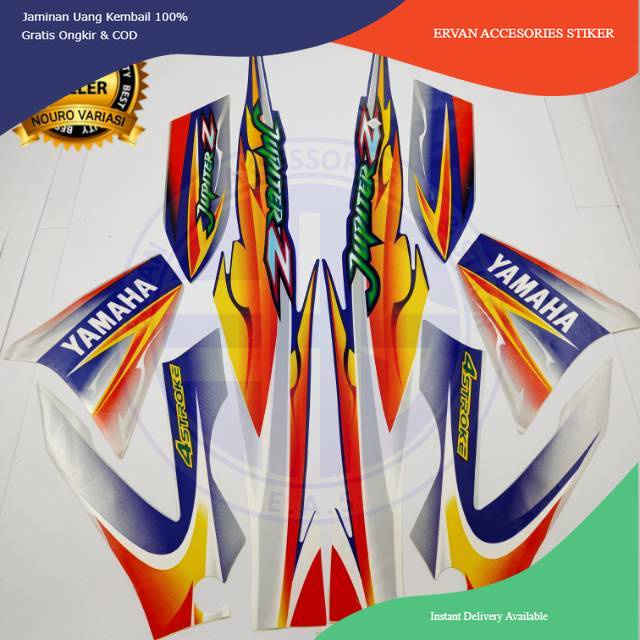 striping yamaha jupiter z silver biru 2005 list body standar berkualitas