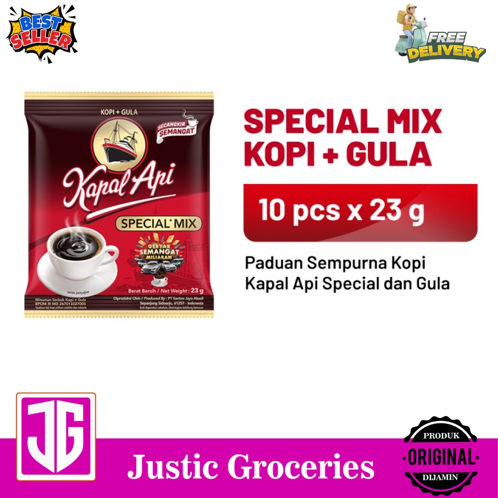 

KAPAL API Special Mix 1 Pack (10 x 23 gr) - Minuman Kopi Bubuk