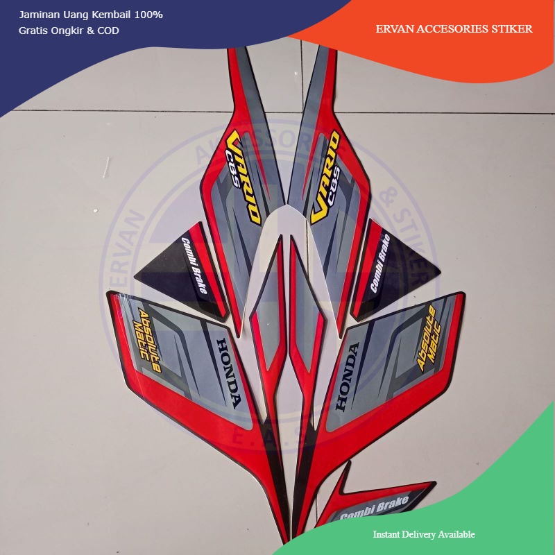 striping honda vario cbs 110 karbu 2009 abu standar stiker motor kualitas
