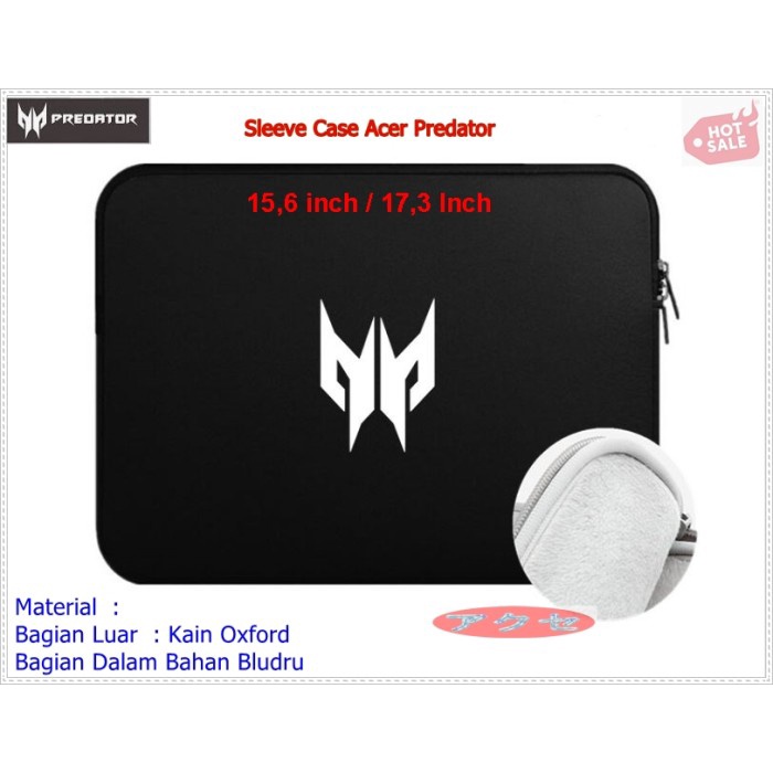[Promo] Sleeve case Cover Laptop sarung notebook Acer Predator terbaru - poch