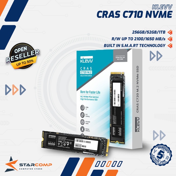 KLEVV CRAS C710 SSD 256GB / 512GB / 1TB M.2 NVMe PCle Gen3