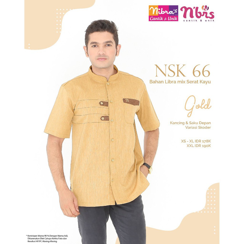 [BISA COD] NIBRAS SARIMBIT 66 KOKO AYAH NSK 66 GOLD BAJU COPLE KELUARGA MUSLIM
