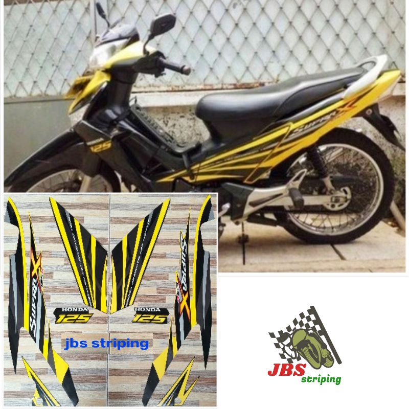 stiker supra 125 d striping  Honda Supra X 125 D tahun 2008 2009 list body supra 125d