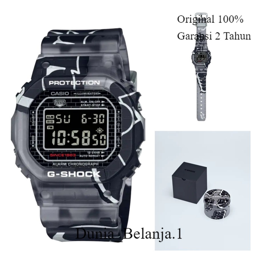 Original 100% Casio G-Shock DW-5000SS-1DR Jam Tangan Pria GSHOCK DW5000 DW-5600SS-1 Garansi Resmi 2 