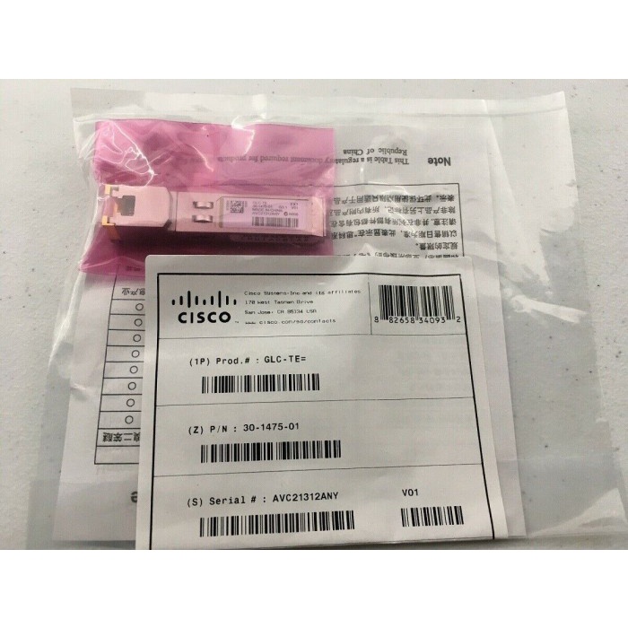 Cisco GLC-TE SFP 1000BASE T RJ45 1G 1Gbps 1Gb 1Gbe