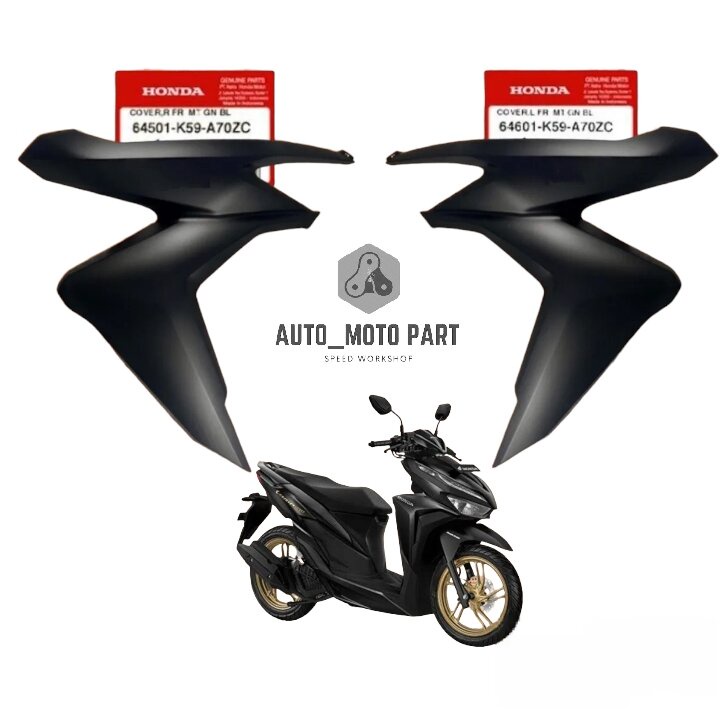kap tebeng sayap samping kanan kiri vario 125 150 new 2018 sd 2021 K59J hitam dan Hitam doff origina
