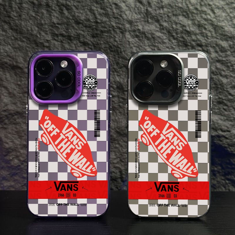 Casing ponsel matte hard case hp ip fashion brands VANS off white berkualitas tinggi untuk iphone 15