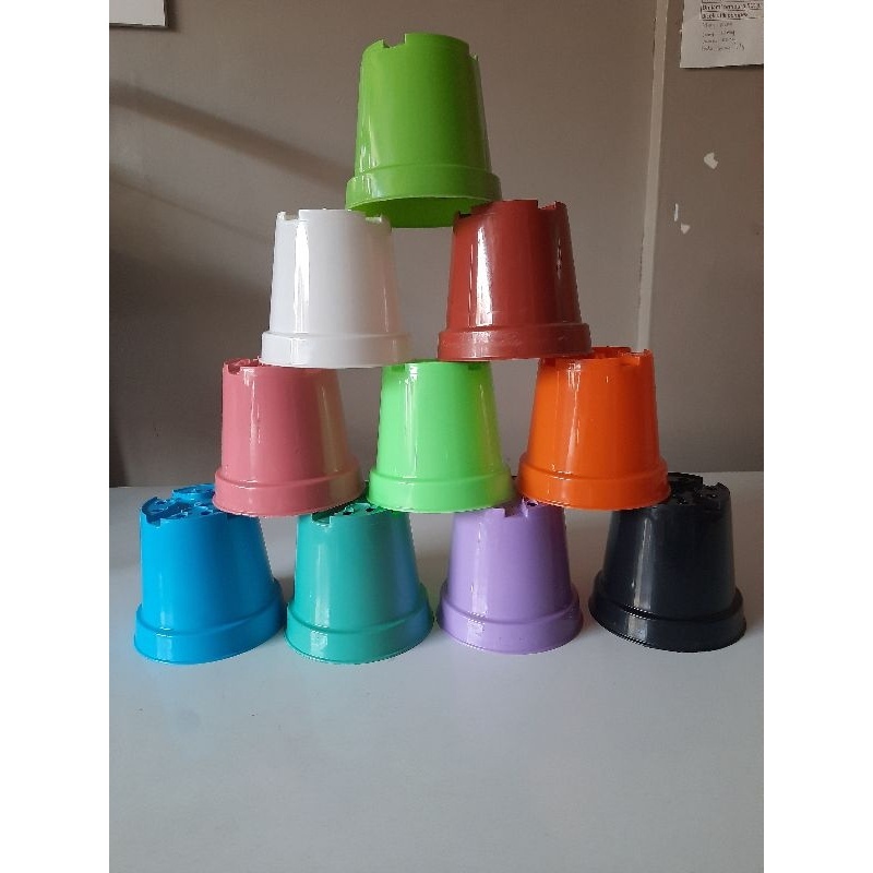 Pot SA 10 pot bibit warna warni