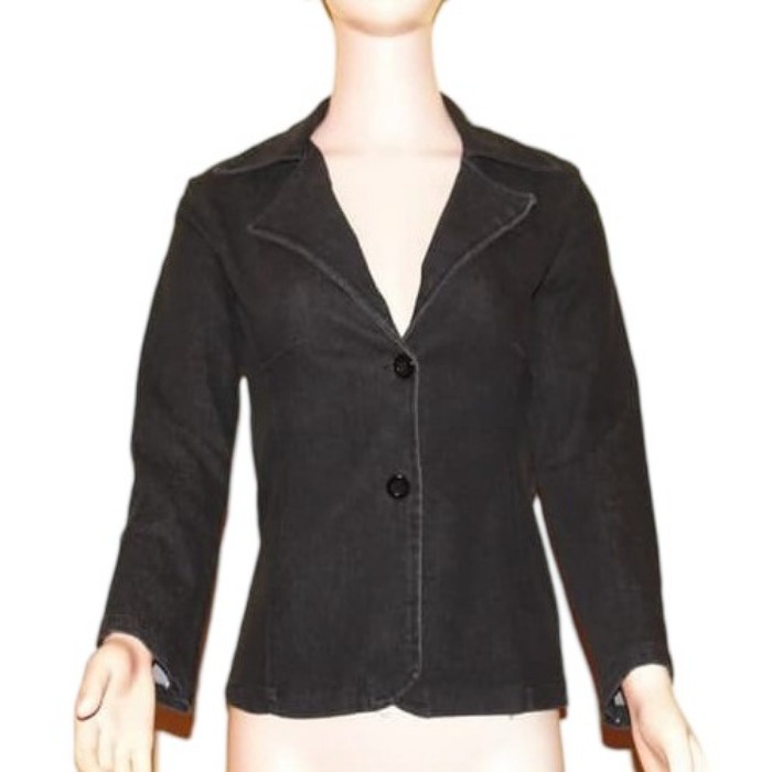 Twin Button Jas Blazer Jeans Wanita Slimfit Stretch Import