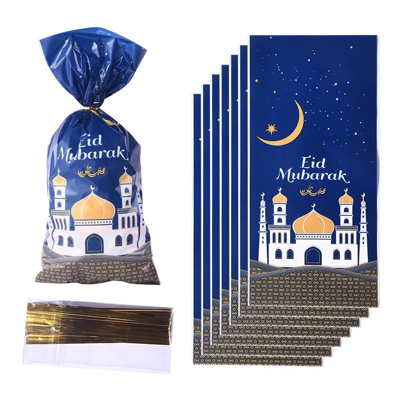 

(Shopping) 50 pcs Kantong plastik packing Edisi idul fitri lebaran / plastik kue hampers lebaran Eid mubarak