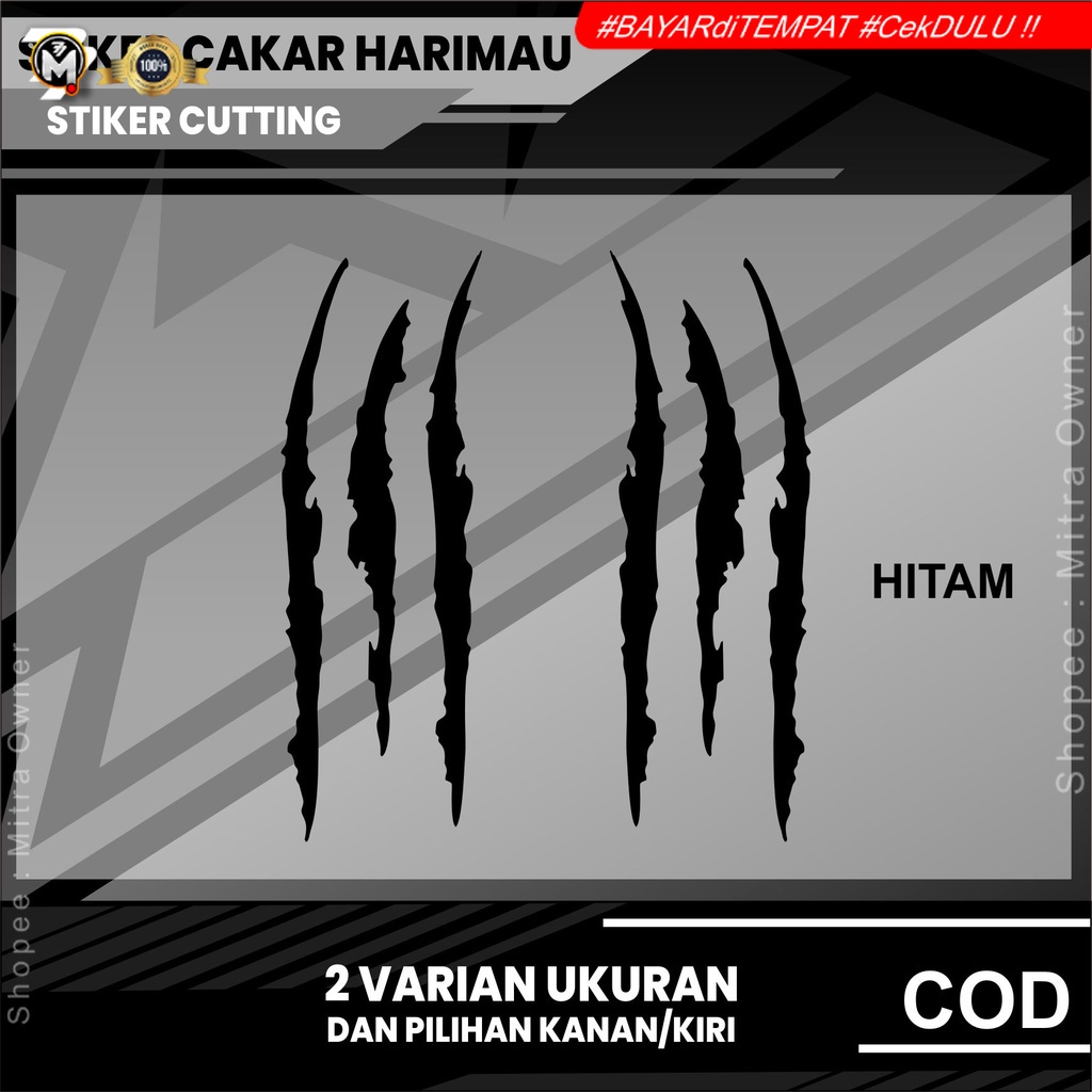 STIKER CAKAR HARIMAU NGABERS STIKER CAKAR NGABERS MOTOR VARIO BEAT