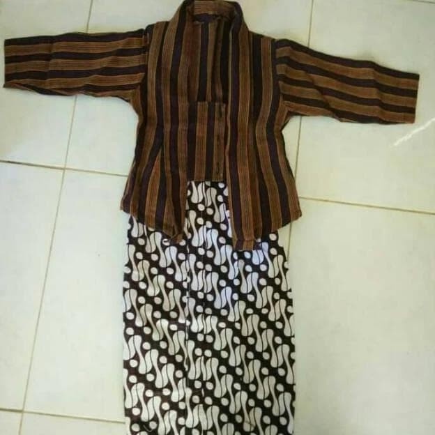 SATU SET KEBAYA LURIK ANAK UMUR 0-12 TAHUN// BAJU ADAT JAWA - SET SIZE 0