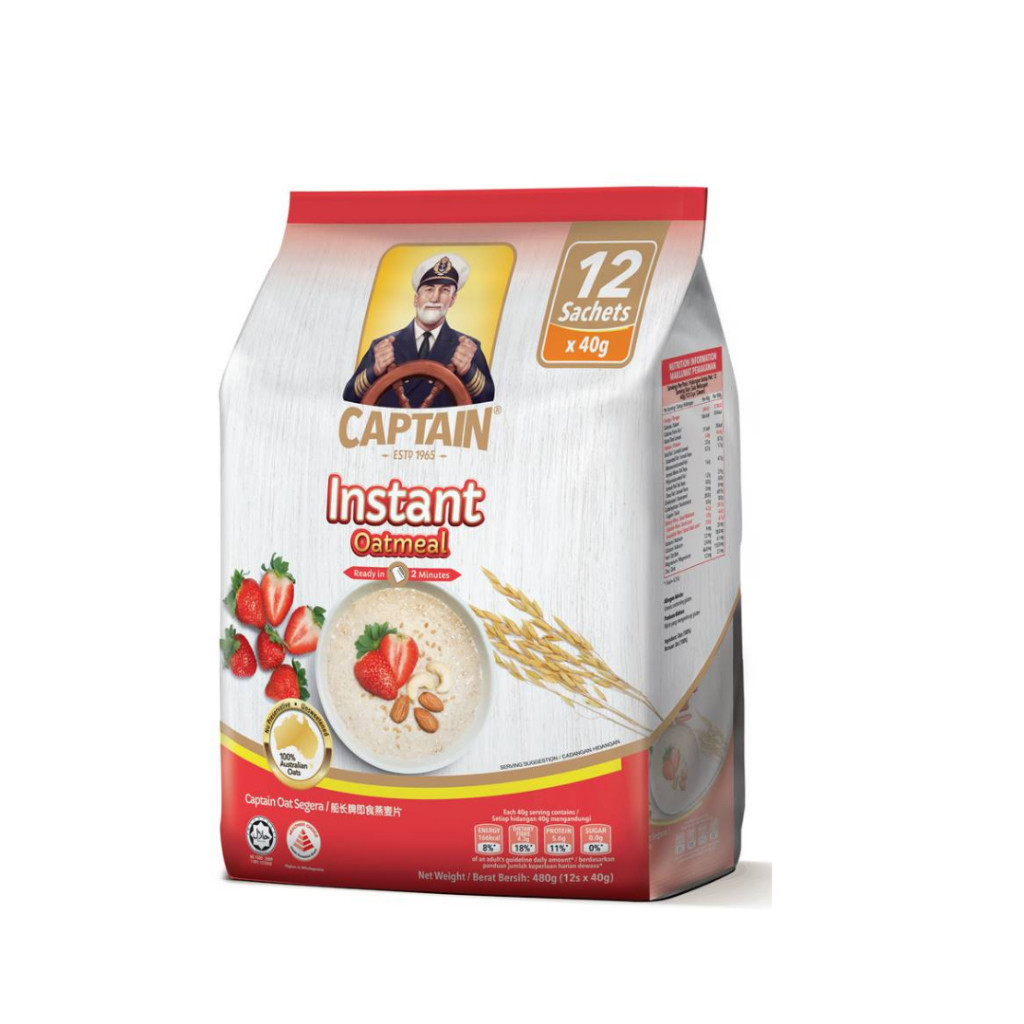 

Captain Oat Instant Oatmeal 12 sachet x 40 gram 480gr oats