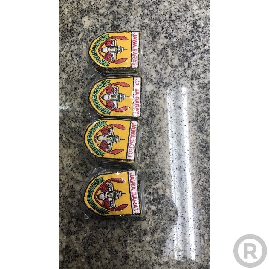 Bordir Badge/Bet Pramuka Ja Barat Bordir Nama Custom Nama Sekolah