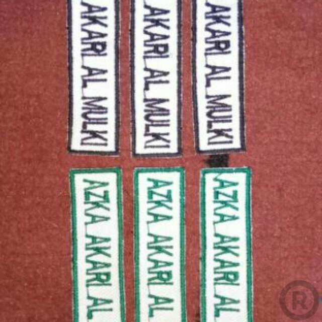 

Bordir Name tag/Nama Sis Bordir Bordir Nama Custom