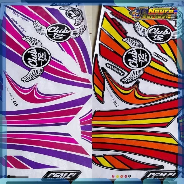 Stiker striping  SCOOPY club 12 THAILAND THAILOOK  MOTHAI  BAIK bagus