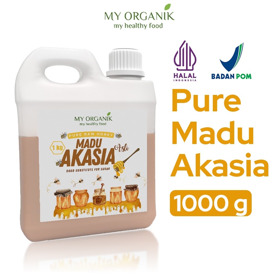 

My Organik Madu Akasia Asli Murni Super Premium 100% Original Pure Raw Honey 1000 gr