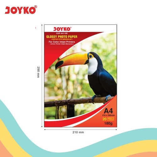 

(PACK) Kertas Cetak Foto Glossy Photo Paper - Joyko GSP-A4-180 gr