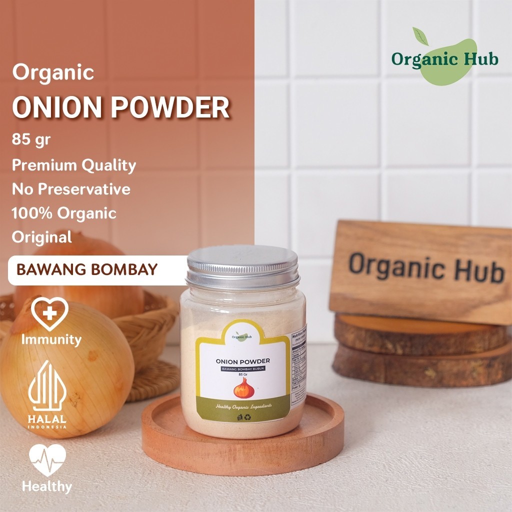 

Organic Hub Bawang Bombay Bubuk 100% Asli Rempah Bumbu Dapur Nusantara Onion Powder 85 gr