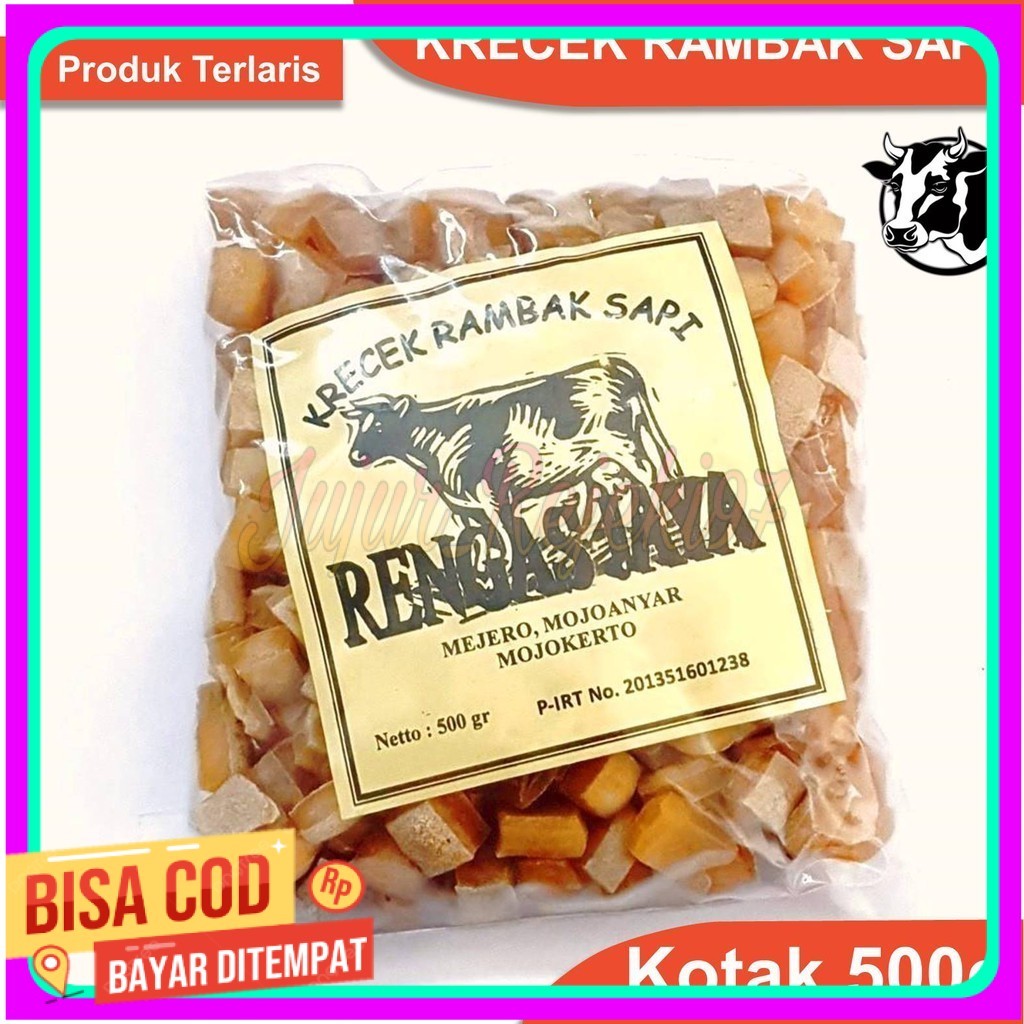 

Rambak Sapi Mentah Super 1kg / Krecek Rambak Sapi Asli / Kerupuk Kulit Sapi Mentah Mojokerto