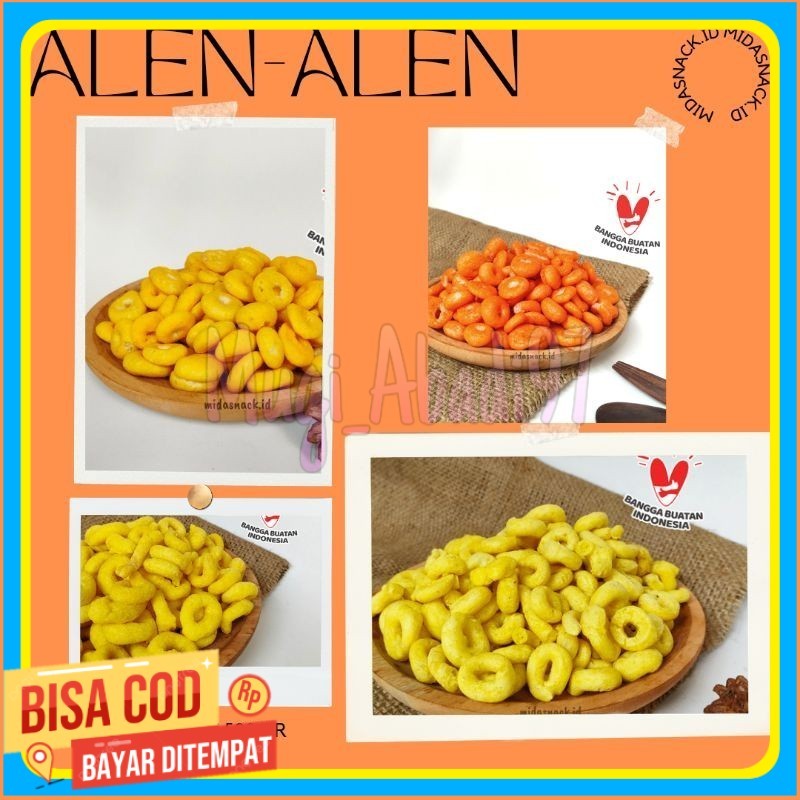 

Alen Alen 1 kilogram makanan ringan Original,jagung manis,balado pedas cemilan oleh oleh khas Trenggalek snack kiloan enak murah renyah